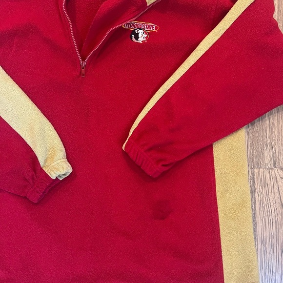 Vintage Florida State Seminoles Sweatshirt Mens XL Red Gold Fleece 1/4 Zip NCAA - Picture 2 of 4